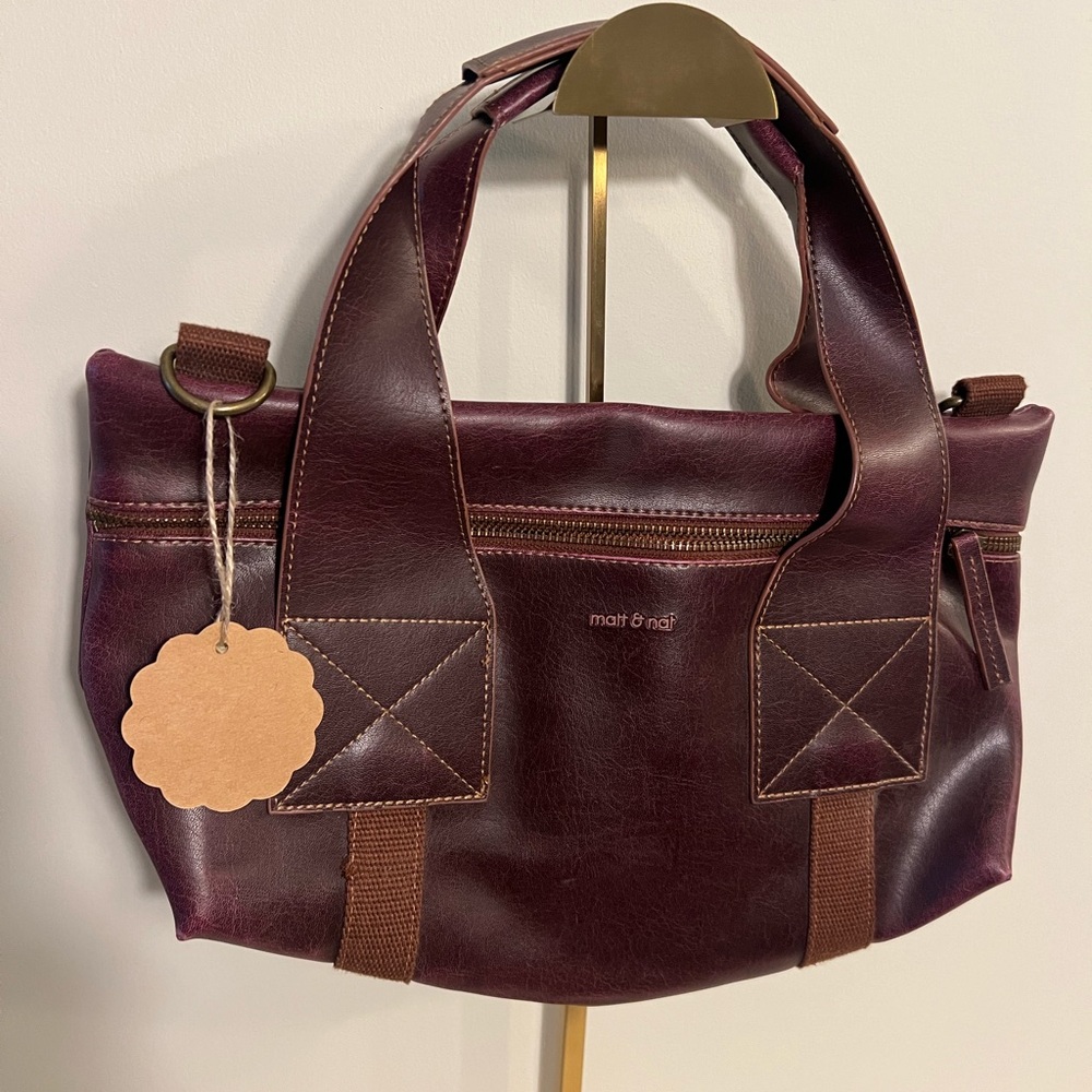 Matt & Nat Deep Burgundy Lunch Bag / Small Tote